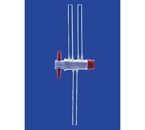 Кран двухходовой Lenz NS14,5, диаметр отверстия 2,5 мм, PTFE Кран двухходовой Lenz NS14,5, диаметр отверстия 2,5 мм, PTFE