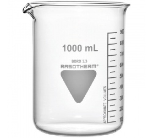 Стакан RASOTHERM 400 мл, низкий, с градуировкой, с носиком, стекло (Артикул 93206008) Стакан RASOTHERM 400 мл, низкий, с градуировкой, с носиком, стекло (Артикул 93206008)
