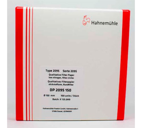 Бумажные фильтры с низким содержанием азота Hahnemühle 2095, складчатые, Ø 240 мм Бумажные фильтры с низким содержанием азота Hahnemühle 2095, складчатые, Ø 240 мм