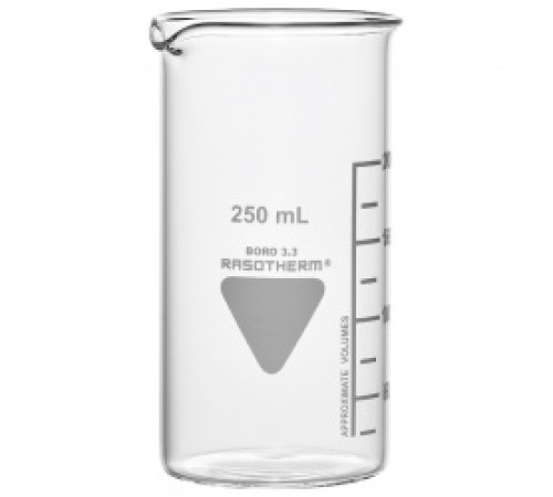 Стакан RASOTHERM 100 мл, высокий, с градуировкой, с носиком, стекло (Артикул 93306003) Стакан RASOTHERM 100 мл, высокий, с градуировкой, с носиком, стекло (Артикул 93306003)