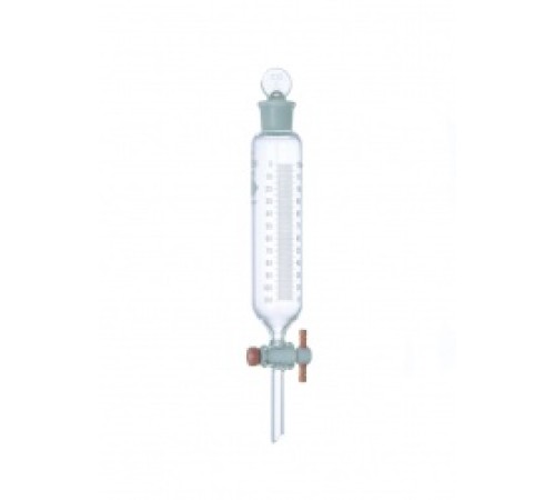 Воронка капельная цилиндрическая Kimble 125 мл, с градуировкой, PTFE кран, с пробкой, стекло (Артикул 29040F-125) Воронка капельная цилиндрическая Kimble 125 мл, с градуировкой, PTFE кран, с пробкой, стекло (Артикул 29040F-125)