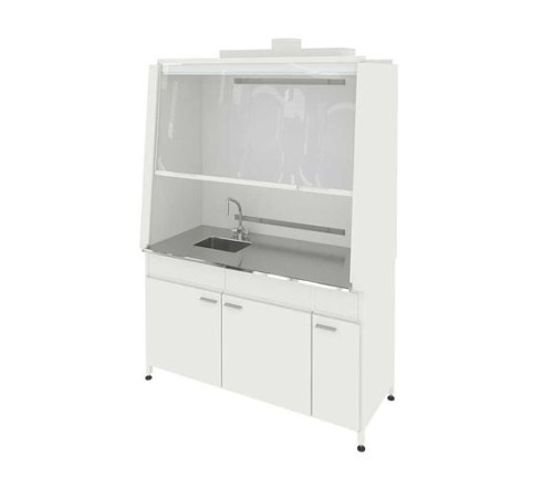 Шкаф вытяжной с одной мойкой из D без электрики 1520х750х2190 мм, раб. поверхность - DURCON Шкаф вытяжной с одной мойкой из D без электрики 1520х750х2190 мм, раб. поверхность - DURCON